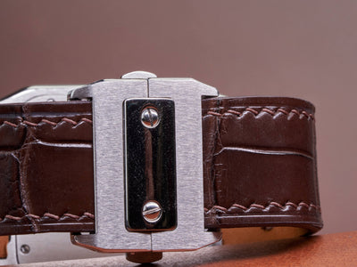 Bespoke Watch Strap in Brown Crocodile