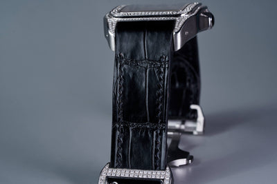 Bespoke Watch Strap in Black Crocodile