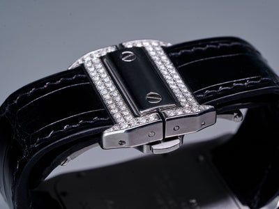 Bespoke Watch Strap in Black Crocodile