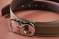 Bespoke Reversible Belt in Elephant Grey Epsom & Chocolate Brown Togo