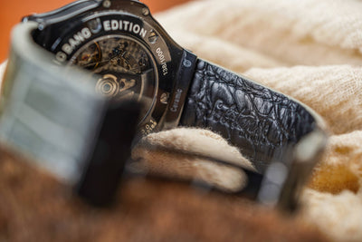 Bespoke Watch Strap in Grey Crocodile