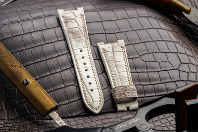 Bespoke Watch Strap in Natural Himalayan Crocodile