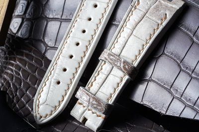 Bespoke Watch Strap in Natural Himalayan Crocodile