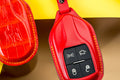 Bespoke Key Fob Covers in Ferrari Red Crocodile & Nappa