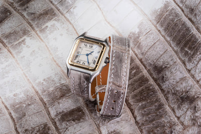 Bespoke Watch Strap in Natural Himalayan Crocodile