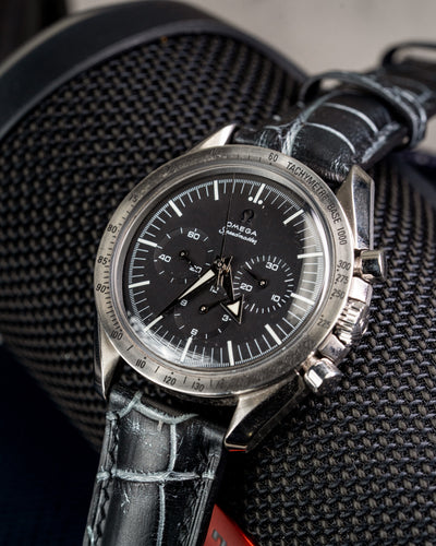 Bespoke Watch Strap in Black Silver Alligator