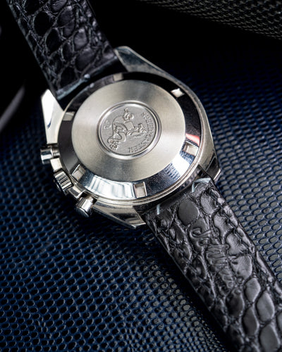 Bespoke Watch Strap in Black Silver Alligator