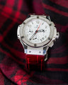 Bespoke Watch Strap in Blood Red Crocodile