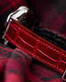 Bespoke Watch Strap in Blood Red Crocodile