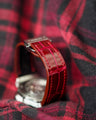 Bespoke Watch Strap in Blood Red Crocodile