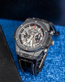 Bespoke Watch Strap in Jet Black Crocodile
