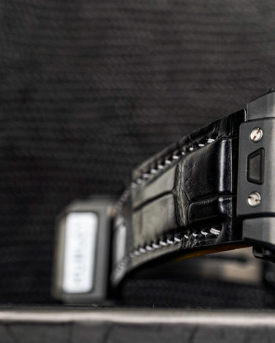 Bespoke Watch Strap in Jet Black Crocodile