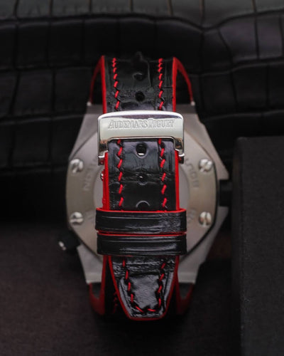 Bespoke Watch Strap in Black Crocodile