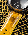 Bespoke Watch Straps in Yellow Himalayan Crocodile