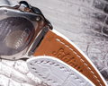 Bespoke Watch Strap in White Crocodile