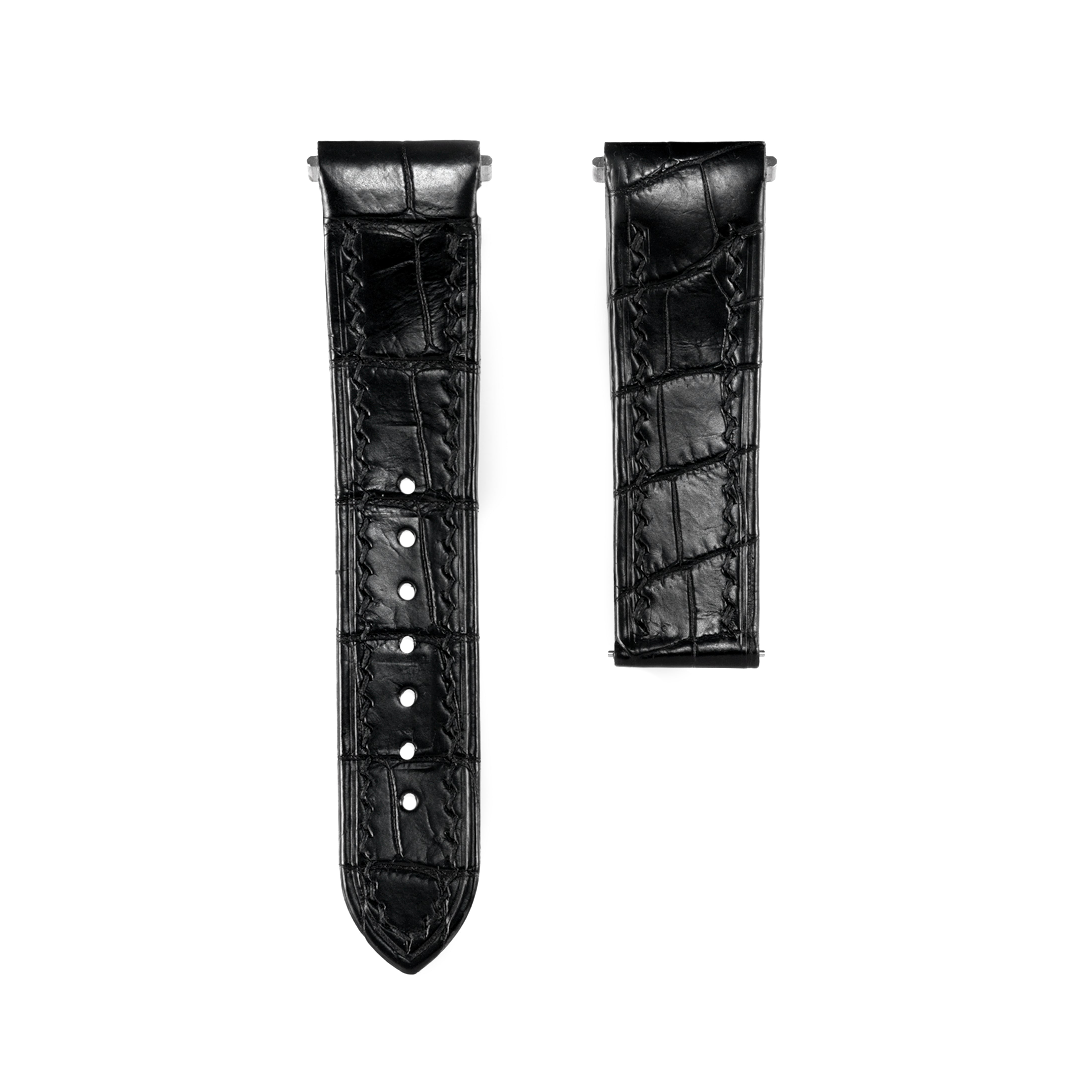 Black Crocodile Santos De Cartier Straps – Solitaire Official