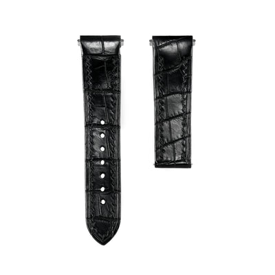 Black Crocodile Santos De Cartier Straps