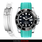 Solitaire Rubber strap for Rolex Submariner 40MM (Deployant Clasp)