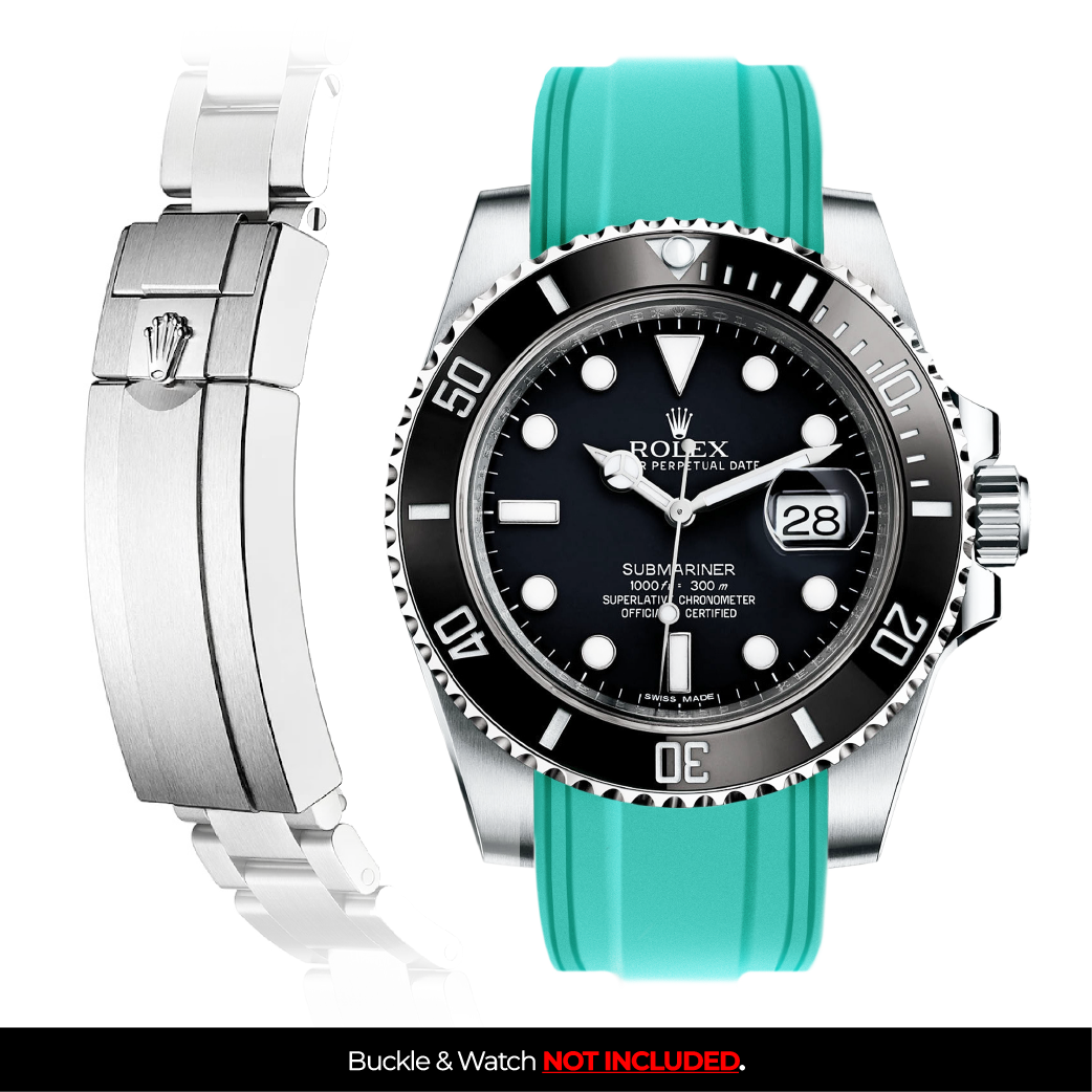 Solitaire Rubber strap for Rolex Submariner 40MM (Deployant Clasp)