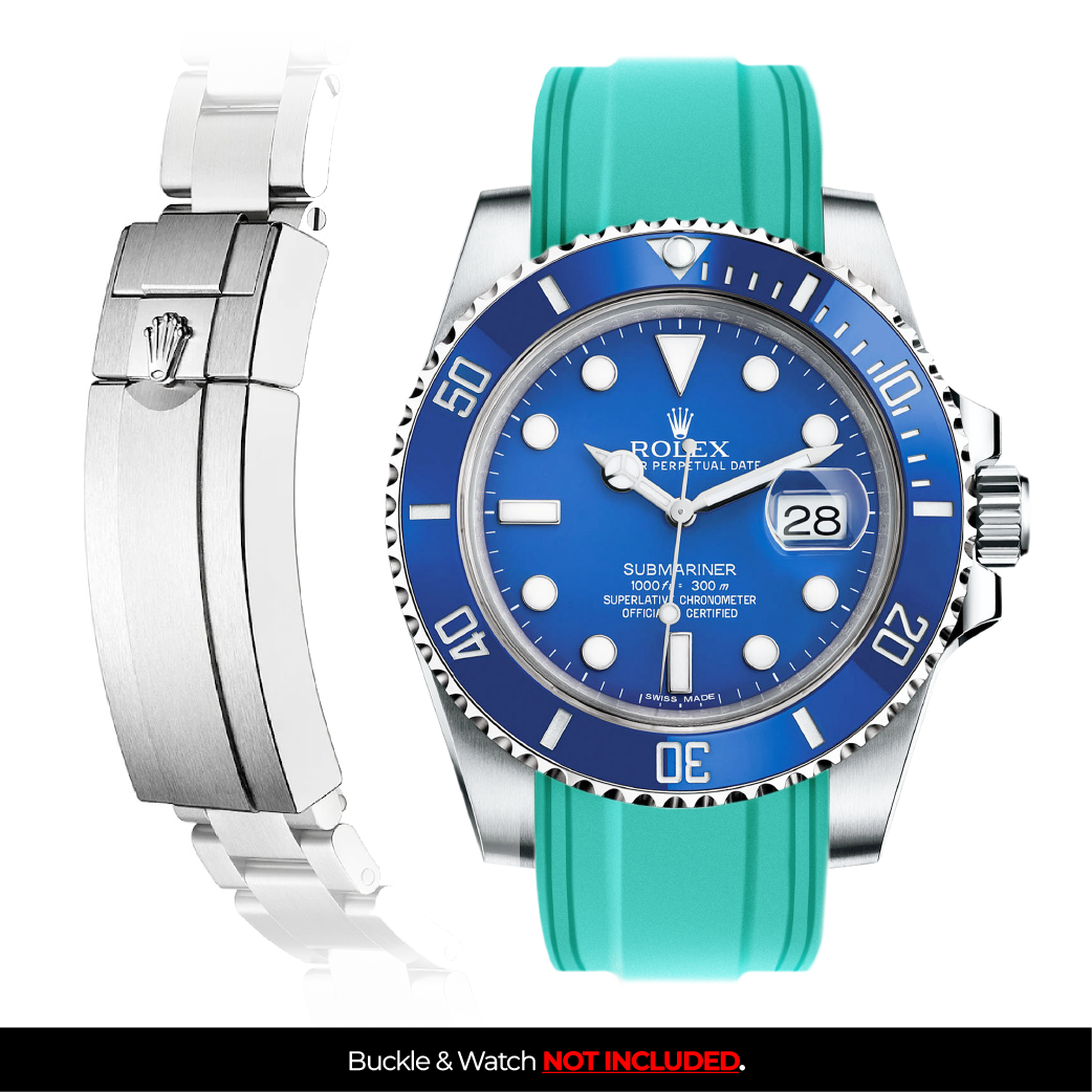 Rolex hulk green rubber strap hotsell