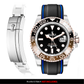 Solitaire Rubber strap for Rolex GMT Master II (Deployant Clasp)