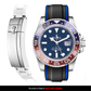 Solitaire Rubber strap for Rolex GMT Master II (Deployant Clasp)