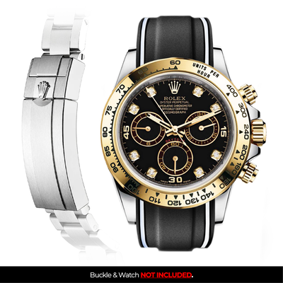 Solitaire Rubber strap for Rolex Daytona (Deployant Clasp)