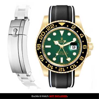 Solitaire Rubber strap for Rolex GMT Master II (Deployant Clasp)