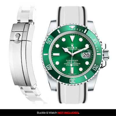 Solitaire Rubber strap for Rolex Submariner 40MM (Deployant Clasp)