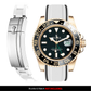 Solitaire Rubber strap for Rolex GMT Master II (Deployant Clasp)