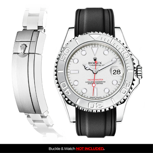 Solitaire Rubber strap for Rolex Yacht Master 40MM (Deployant Clasp)