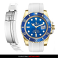 Solitaire Rubber strap for Rolex Submariner 40MM (Deployant Clasp)