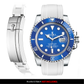 Solitaire Rubber strap for Rolex Submariner 40MM (Deployant Clasp)