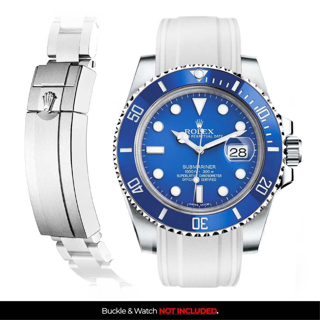 Solitaire Rubber strap for Rolex Submariner 40MM (Deployant Clasp)
