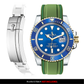 Solitaire Rubber strap for Rolex Submariner 40MM (Deployant Clasp)