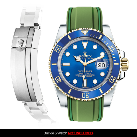 Solitaire Rubber strap for Rolex Submariner 40MM (Deployant Clasp)