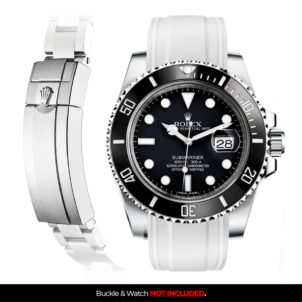 Solitaire Rubber strap for Rolex Submariner 40MM (Deployant Clasp)