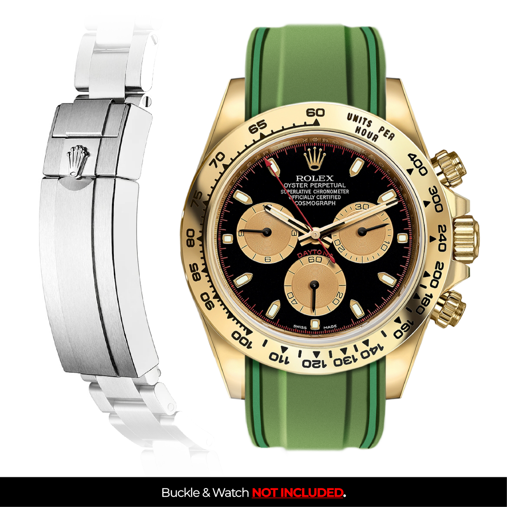 Solitaire Rubber strap for Rolex Daytona (Deployant Clasp