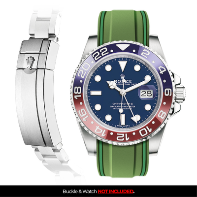 Solitaire Rubber strap for Rolex GMT Master II (Deployant Clasp)