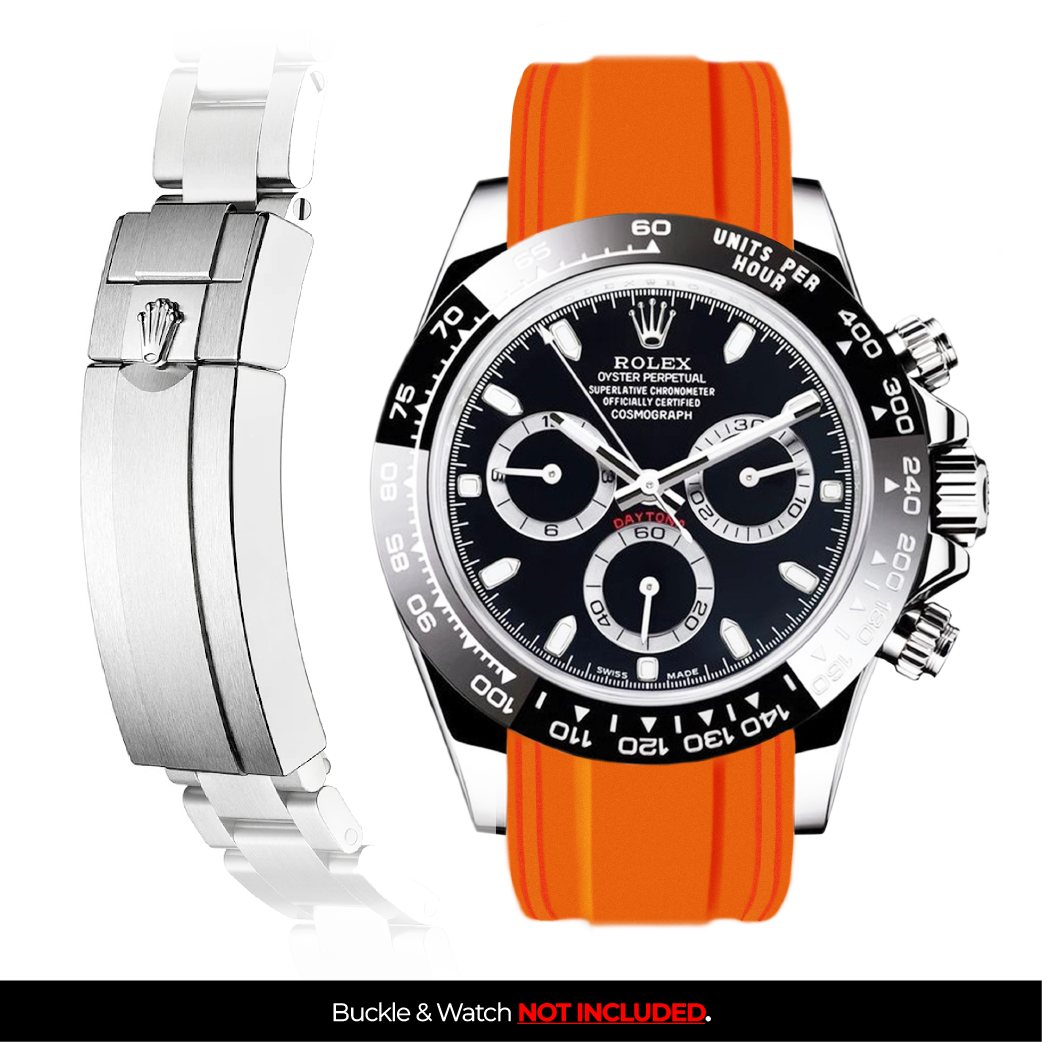 Rolex rubber strap with clasp hot sale