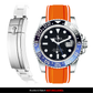 Solitaire Rubber strap for Rolex GMT Master II (Deployant Clasp)