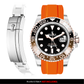 Solitaire Rubber strap for Rolex GMT Master II (Deployant Clasp)