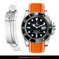 Solitaire Rubber strap for Rolex Submariner 40MM (Deployant Clasp)