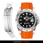 Solitaire Rubber strap for Rolex Explorer II (Deployant Clasp)