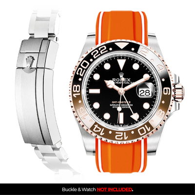 Solitaire Rubber strap for Rolex GMT Master II (Deployant Clasp)