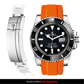 Solitaire Rubber strap for Rolex Submariner 40MM (Deployant Clasp)