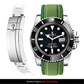 Solitaire Rubber strap for Rolex Submariner 40MM (Deployant Clasp)