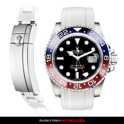 Solitaire Rubber strap for Rolex GMT Master II (Deployant Clasp)