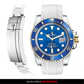 Solitaire Rubber strap for Rolex Submariner 40MM (Deployant Clasp)