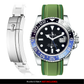 Solitaire Rubber strap for Rolex GMT Master II (Deployant Clasp)